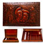 Grote sigarenkist met daarop Don Quichot en Sancho Panza, Ophalen of Verzenden