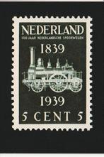 SPOORWEG JUBILEUM POSTZEGEL LOCOMOTIEF 100 JAREN IN GEBRUIK, Ophalen of Verzenden, Na 1940