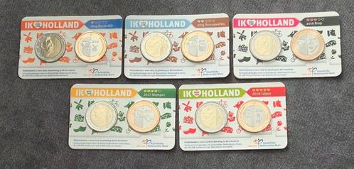 5 x 2 euro ik hou van Holland coincard BU, Postzegels en Munten, Munten | Nederland, Setje, Euro's, Koningin Beatrix, Verzenden