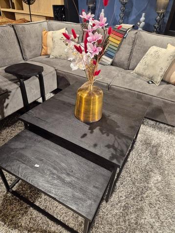 Vierkante salontafel | set van 2 | Zwart | PRIJSPAKKER !  beschikbaar voor biedingen
