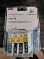 Epson printer cartridges 18 xl zwart 4x, Ophalen of Verzenden, Nieuw, Cartridge, Epson