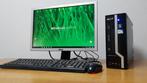 Strakke Mini Acer Quad Core PC Win10 Incl Lcd + Wi-Fi, Computers en Software, Desktop Pc's, Acer, Gebruikt, Ophalen of Verzenden