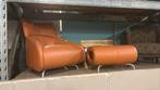 Fauteuil met poef leolux, Huis en Inrichting, Fauteuils, Ophalen, Outletliving7@gmail.com, Zo goed als nieuw, Outlet
