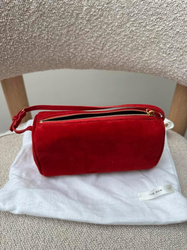 The Row 90's Bag Tas Clutch Mini Rood Suede Leer, Sieraden, Tassen en Uiterlijk, Tassen | Damestassen, Nieuw, Avondtasje, Rood