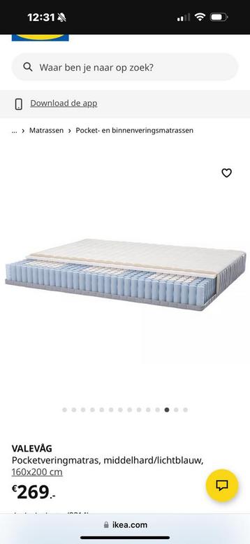 Ikea Brimnes bed met Valevag matras - afbeelding 9