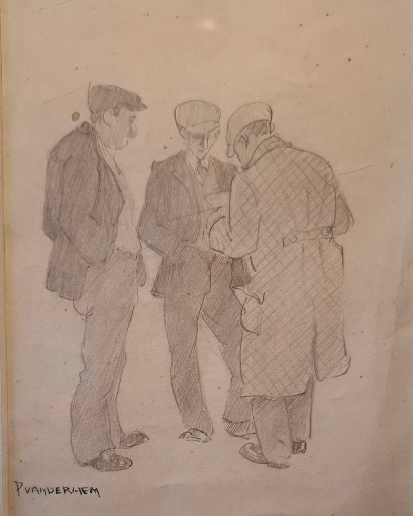 Piet van der Hem. Twee tekeningen, Antiek en Kunst, Kunst | Tekeningen en Foto's, Ophalen of Verzenden