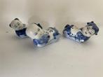 3 x Delfts blauw Aziatisch beeldje / eetstoklegger. China., Antiek en Kunst, Ophalen