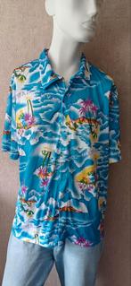Vintage Hawai heren Blouse L Nieuwstaat, Kleding | Heren, Overhemden, Verzenden, Zo goed als nieuw, Blauw, Halswijdte 41/42 (L)