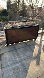 Plantenbak van ipe hardhout en staal - op wielen, Ophalen of Verzenden, Zo goed als nieuw