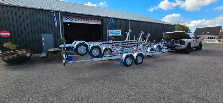 Diverse modellen nieuwe i trailers  geremd en ongeremd, Watersport en Boten, Vis- en Consoleboten, Zo goed als nieuw, Tot 10 pk