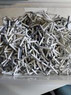 Vliegengordijn plus ophangbeugel wit grijs, Ophalen, Gebruikt
