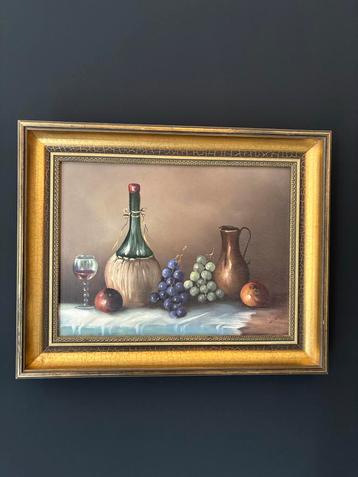 Nic Jonk Stilleven met fruit en wijn beschikbaar voor biedingen
