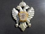 Oud heraldiek wapen uit hout, dubbel koppige adelaar, Ophalen of Verzenden, Landmacht, Duitsland, Kunstobject