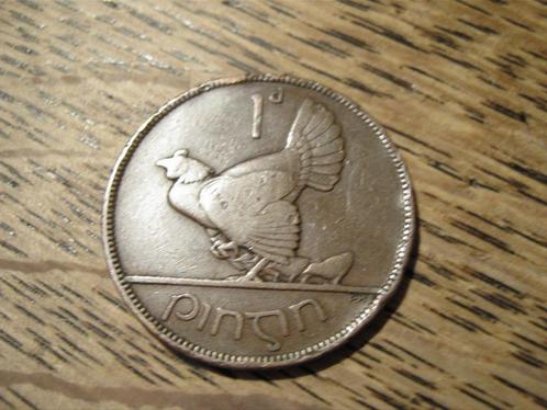 Ierland 1 Penny 1928, hen schermt kuikens #307, Postzegels en Munten, Munten | Europa | Niet-Euromunten, Losse munt, Overige landen