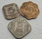 Oude Antieke Munten Brits India Ceylon Kolonie Engeland 1918, Postzegels en Munten, Munten | Azië, Ophalen of Verzenden, Zuid-Azië