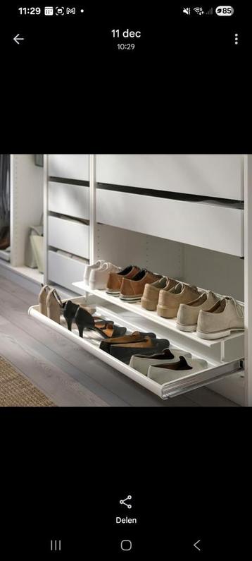 3x Uittrekbaar Schoenenrek Ikea Pax 100x58 - afbeelding 2