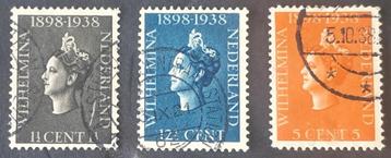 Nederland Koningin Wilhelmina NVPH 310#312 Gebruikt beschikbaar voor biedingen