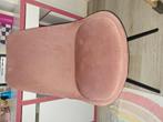 Roze velvet kuipstoel, Huis en Inrichting, Stoelen, Ophalen of Verzenden, Zo goed als nieuw, Overige kleuren, Eén
