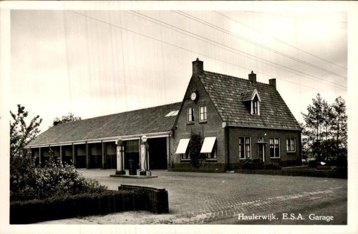 Haulerwijk - ESA Garage, Verzamelen, Ansichtkaarten | Nederland, Ongelopen, Friesland, 1940 tot 1960, Ophalen of Verzenden