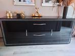 Italiaanse zwarte hoogglans dressoir/tv meubel, Huis en Inrichting, Ophalen, Overige materialen, Italiaans hoogglans, Zo goed als nieuw