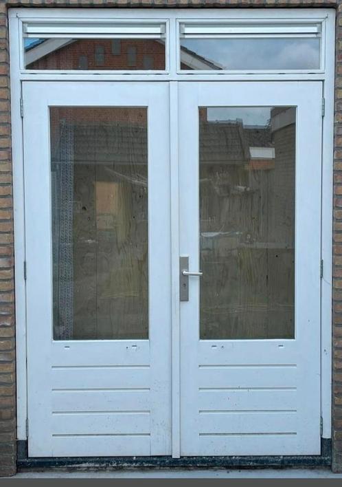 Openslaande tuindeuren inclusief kozijn met bovenlicht, Doe-het-zelf en Verbouw, Kozijnen en Schuifpuien, Gebruikt, Deurkozijn