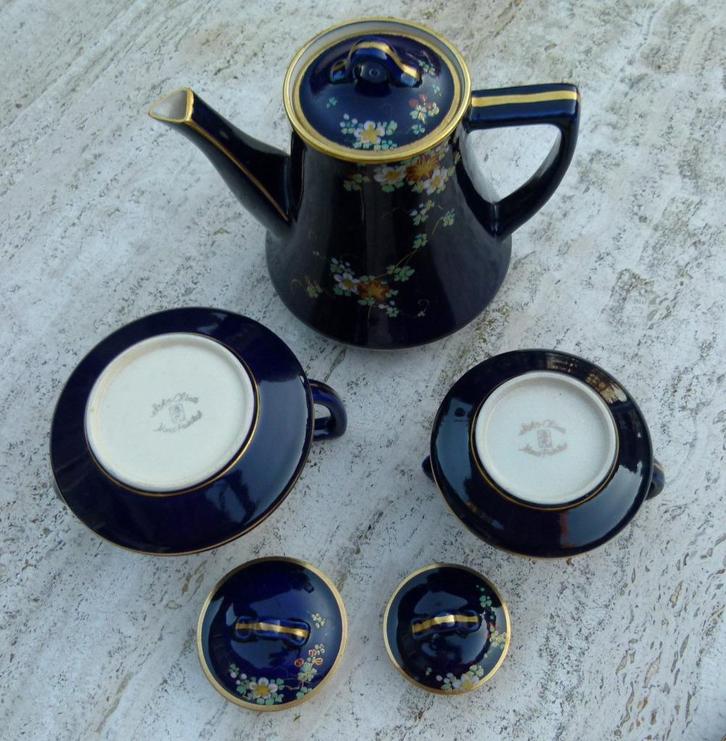 Super Navy Blauw Japans servies Soko Handpainted, Huis en Inrichting, Keuken | Servies, Nieuw, Kop(pen) en/of Schotel(s), Overige stijlen