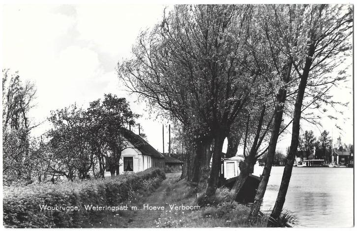 Woubrugge, Weteringpad m. Hoeve Verboom, Verzamelen, Ansichtkaarten | Nederland, Ongelopen, Zuid-Holland, 1960 tot 1980, Verzenden