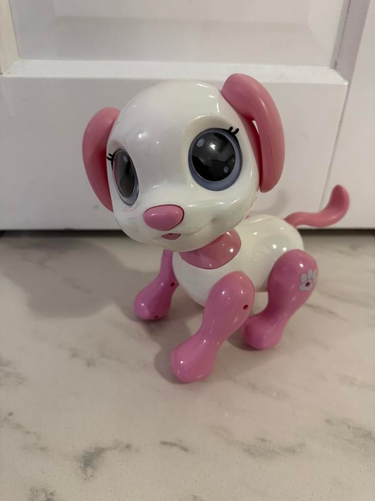 Leuke roze robothond hondje kan lopen zitten maakt geluid, Ophalen of Verzenden, Zo goed als nieuw