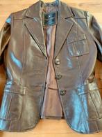 Donkerbruin leren jasje - maat 34, Bruin, Ophalen of Verzenden, Zo goed als nieuw, Jasje