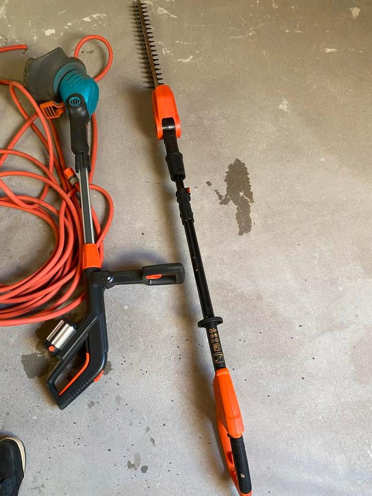 Elektrische heggenschaar en kantenmaaier op accu, Tuin en Terras, Heggenscharen, Gebruikt, Elektrisch, Ophalen