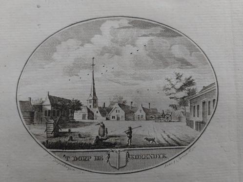 58 / Korendijk Hoeksche Waard Gravure uit 1793 van Oleffen, Antiek en Kunst, Kunst | Etsen en Gravures, Ophalen of Verzenden