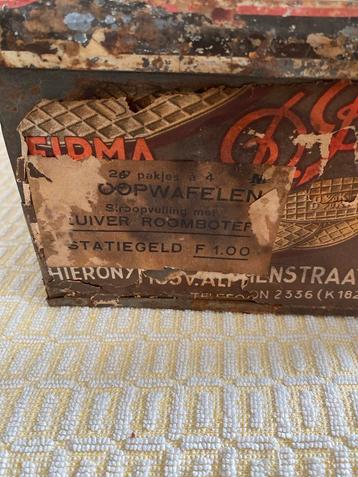 Vintage D. v/d Kind's Siroopwafelen Blik - Gouda beschikbaar voor biedingen
