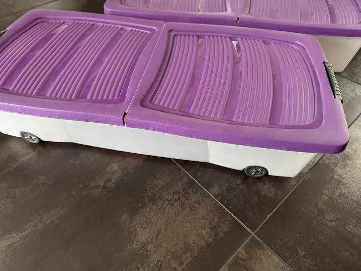 Plastic Opbergbak met Wielen, Huis en Inrichting, Woonaccessoires | Kisten, Gebruikt, Minder dan 50 cm, 50 tot 75 cm, 50 tot 100 cm