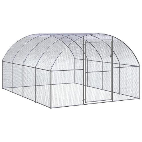Kippenren 3x4x2 m gegalvaniseerd staal, Dieren en Toebehoren, Pluimvee | Toebehoren, Verzenden