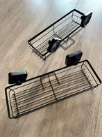 2 Douche rek zwart 34cm x 11cm x7cm, Huis en Inrichting, Badkamer | Badtextiel en Accessoires, Overige typen, Zo goed als nieuw