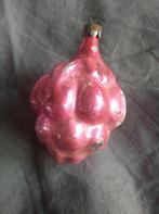 B364 oude Russische kerstbal roze grote druiventros, Diversen, Kerst, Ophalen of Verzenden, Gebruikt