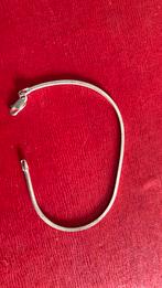 925 Sterling zilver armband vierkant schakel italiaans, Ophalen of Verzenden, Gebruikt, Zilver