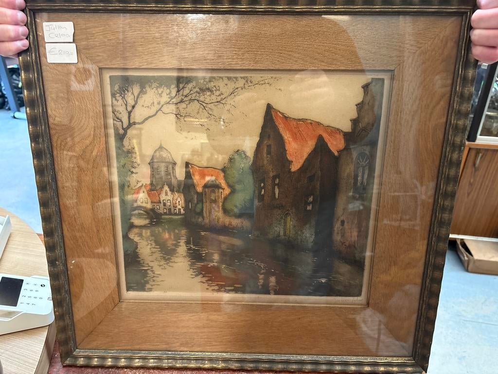 Schilderij van Julian Celos, Antiek en Kunst, Kunst | Schilderijen | Klassiek, Ophalen