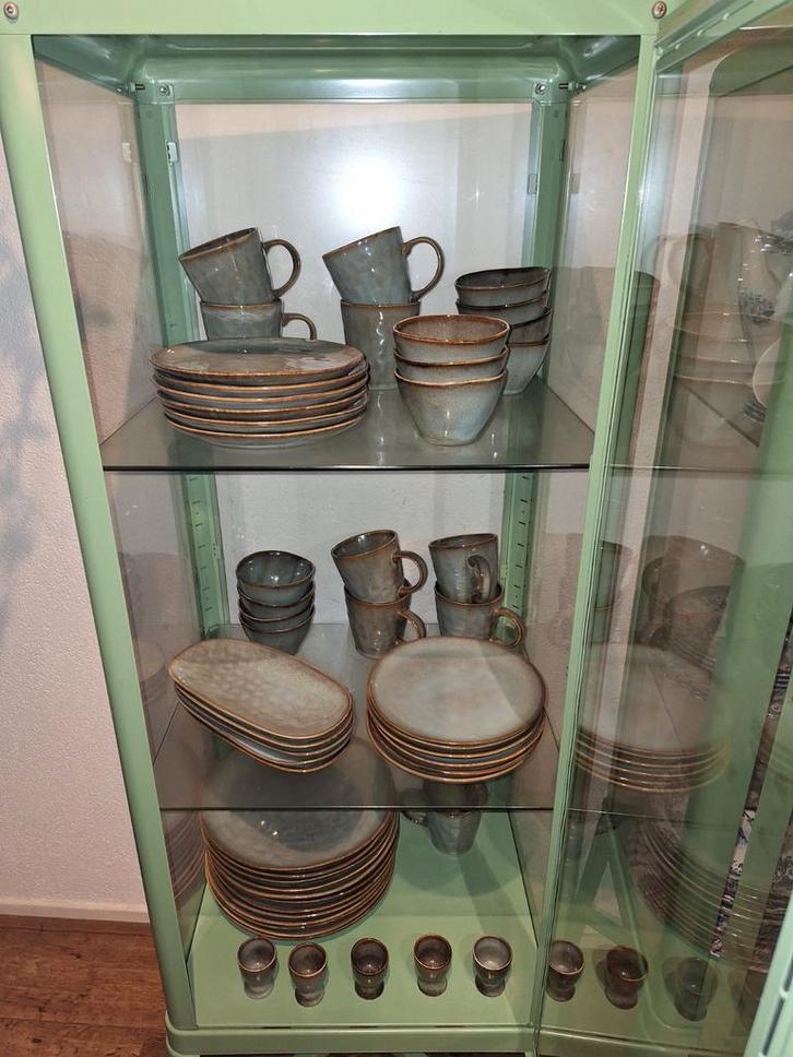 2x servies Toscane lichtgroen van Xenox, Huis en Inrichting, Keuken | Servies, Zo goed als nieuw, Overige stijlen, Overige materialen