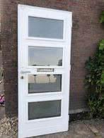|Hardhouten voordeur| buitendeur| dubbelglas| 201X82,7|, Doe-het-zelf en Verbouw, Deuren en Horren, Ophalen, Gebruikt, 80 tot 100 cm