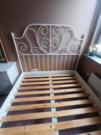 Metalen bed, Ophalen, Gebruikt, Wit, Tweepersoons