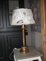 Goudkleurige Lamp met Lampenkap van Riviera Maison, Huis en Inrichting, Minder dan 50 cm, Gebruikt, Hout, Ophalen