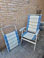 Dukdalf campingstoel / standenstoel met voetenbankje, Ophalen of Verzenden, Zo goed als nieuw, Campingstoel