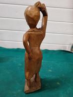 beeld vrouw houtsnijwerk afrikaans, Ophalen of Verzenden