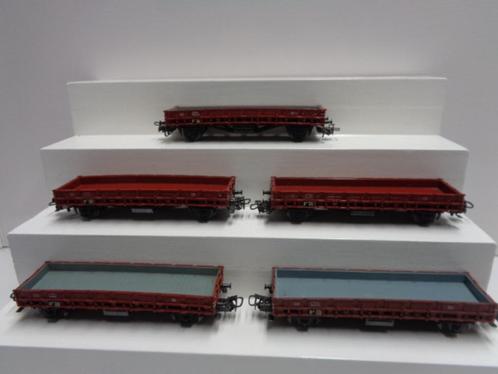 Marklin sleep 4607 rongenwagens DB 5x (H0)., Hobby en Vrije tijd, Modeltreinen | H0, Gebruikt, Wagon, Wisselstroom, Märklin, Ophalen of Verzenden