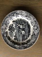 2 Antieke Petrus Regout Wandborden Ruth & Boaz, Ophalen