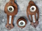Drie oude barometers met thermometers, Antiek en Kunst, Ophalen of Verzenden