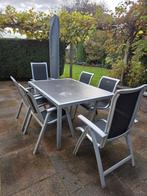 Mooie tuinset 6 stoelen, Tuin en Terras, Tuinsets en Loungesets, Ophalen, Zo goed als nieuw, Aluminium