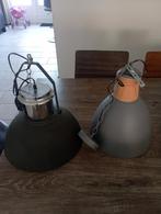 Twee hanglampen in industriële stijl, Ophalen, Gebruikt, Metaal, Minder dan 50 cm