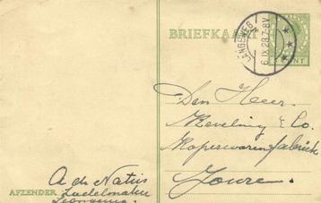 A. de Natris, zadelmaker, Langeweg - 09.1928 - briefkaart beschikbaar voor biedingen